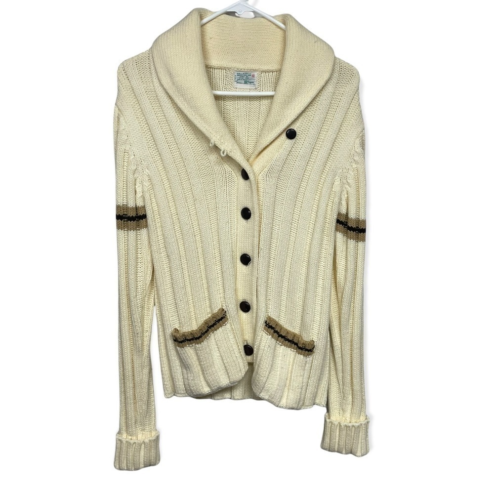 Sears JR Bazaar Vintage Ivory Cardigan Medium